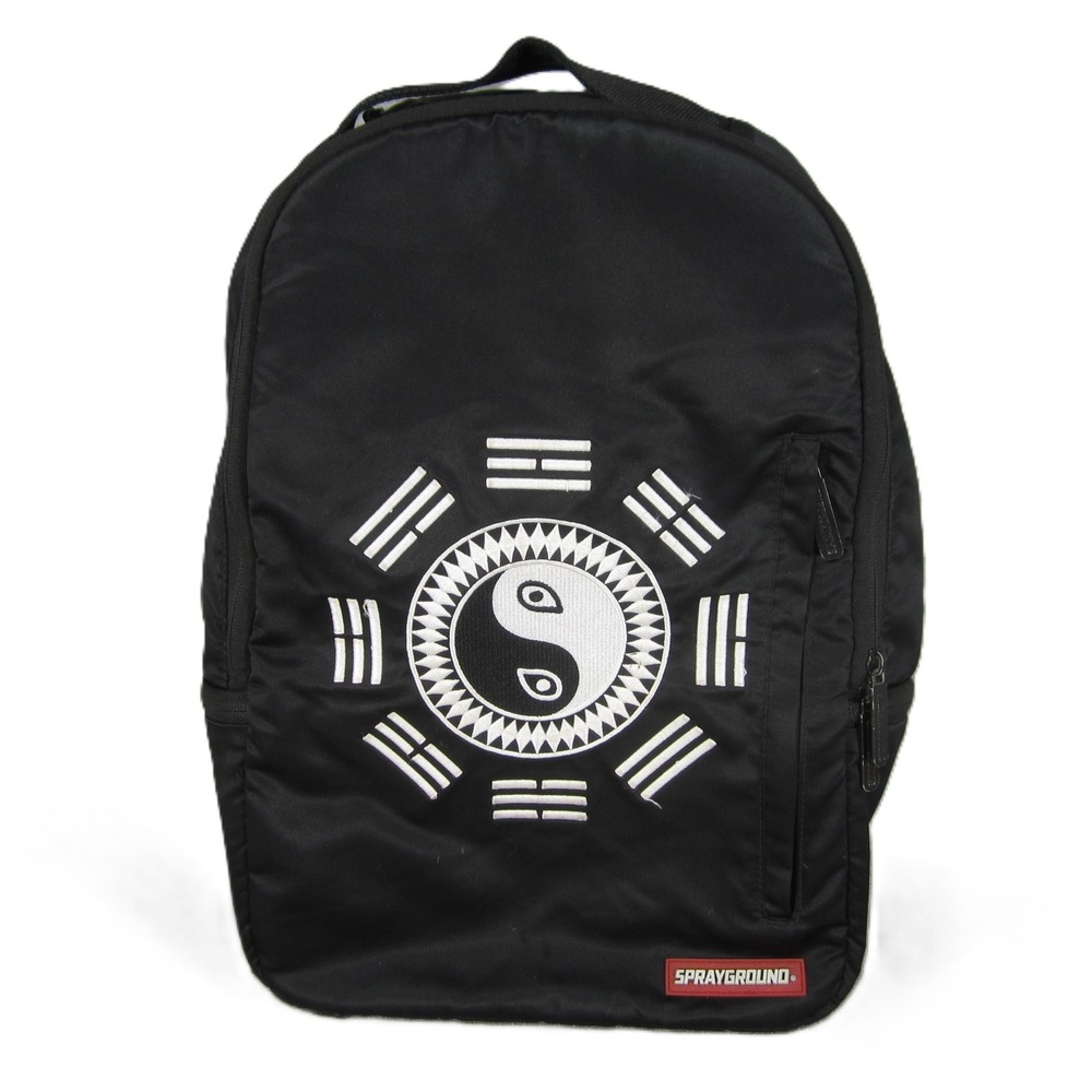 Sprayground Zen Tang Backpack Unisex OS Black Yin Yang School Laptop Bag Durable